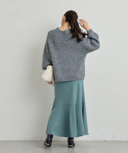 日常百搭壓縮起毛寬領針織衫