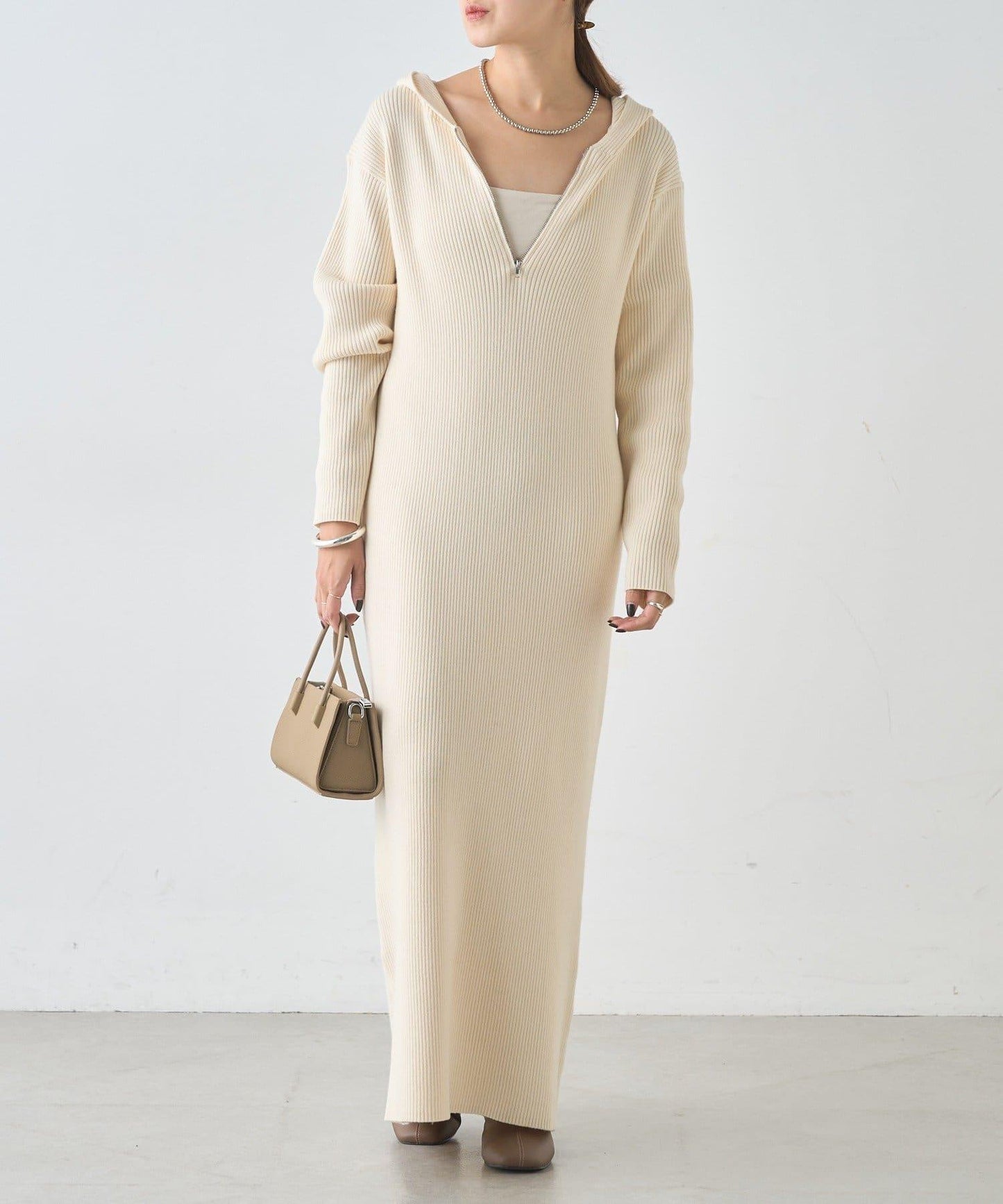 連帽拉鍊連衣裙