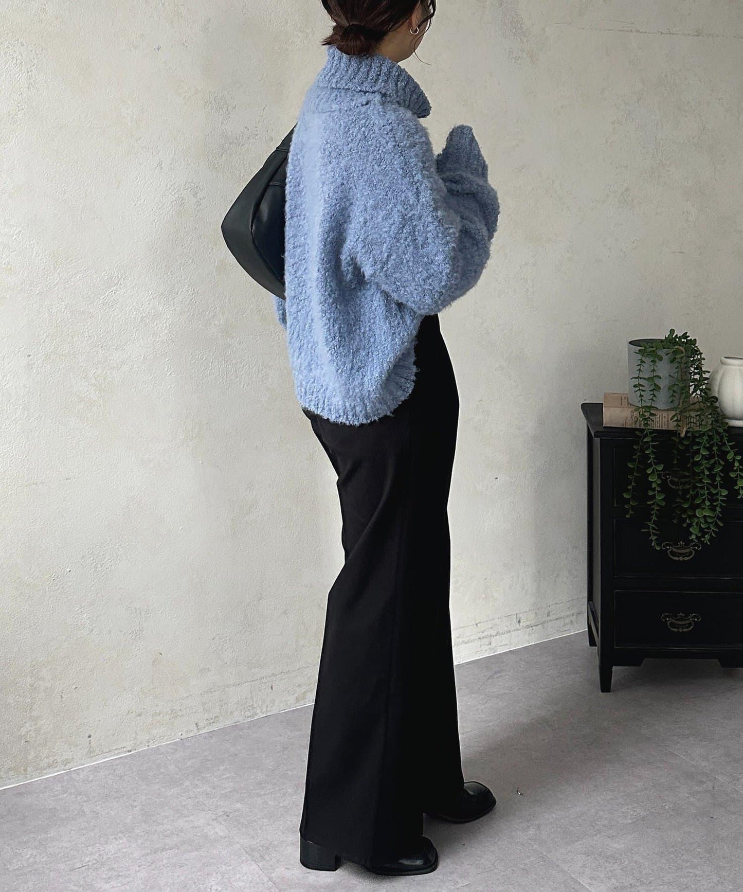 圈圈紗高領針織衫