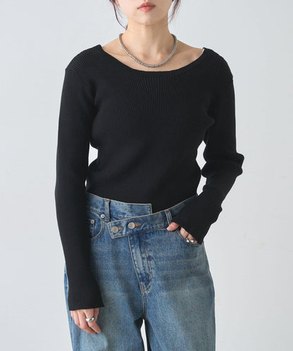 【前後兩穿設計】繫帶針織衫