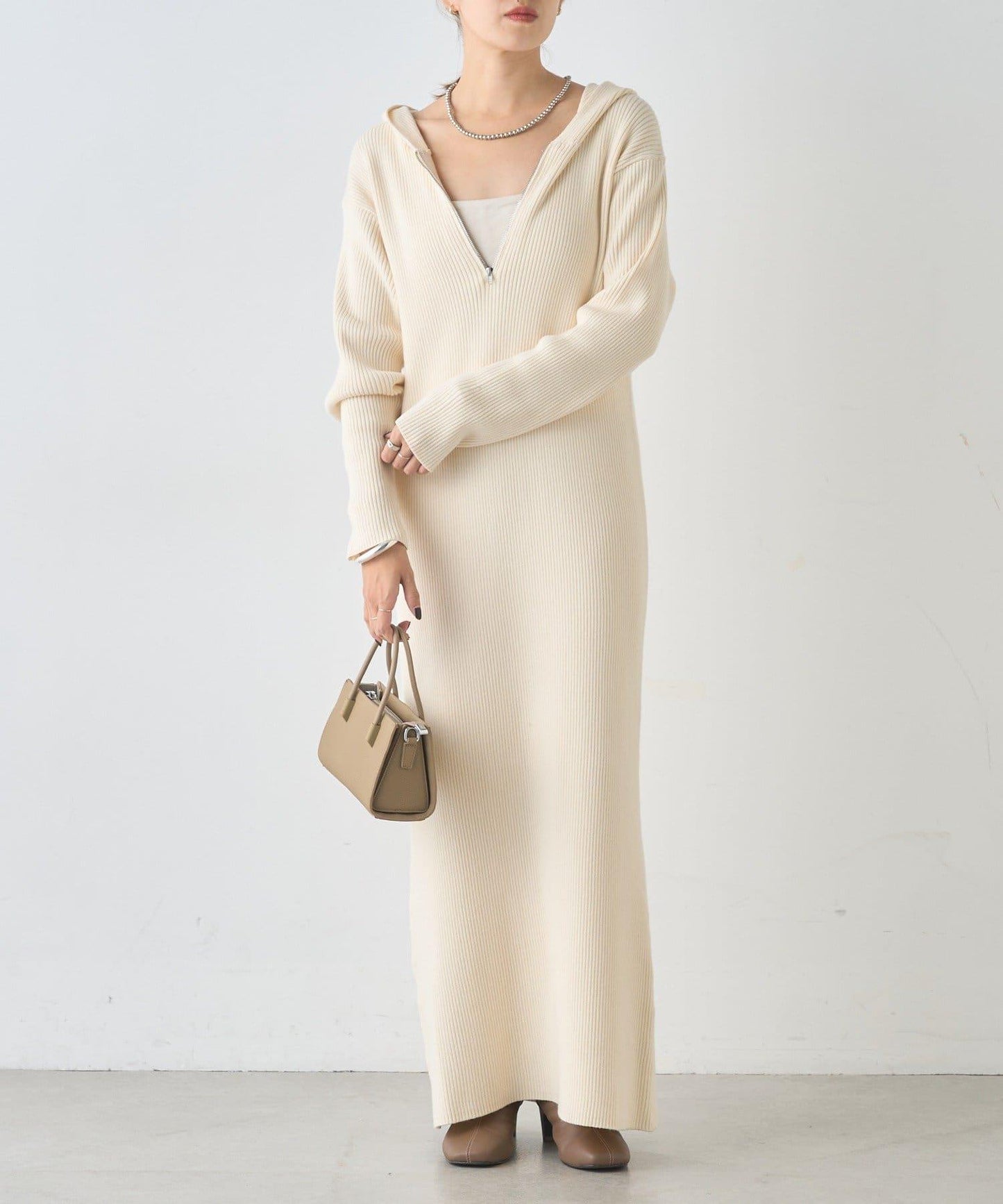 連帽拉鍊連衣裙