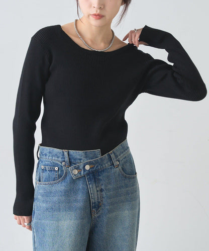 【前後兩穿設計】繫帶針織衫