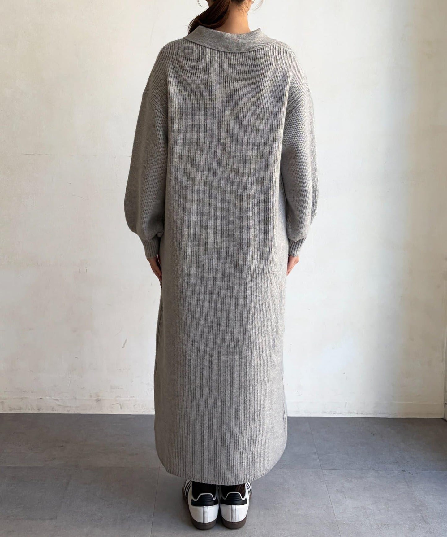 帶領針織連衣裙
