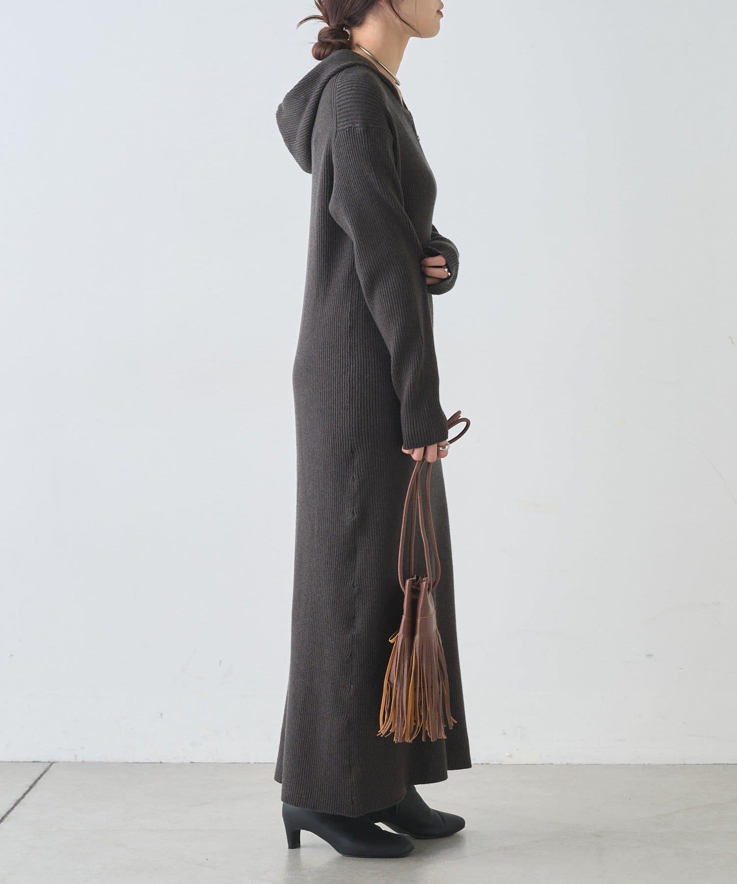 連帽拉鍊連衣裙