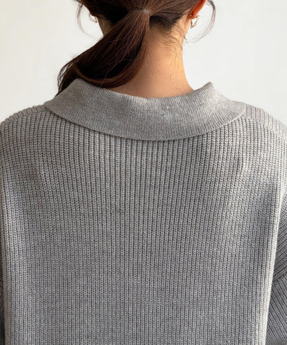 帶領針織連衣裙