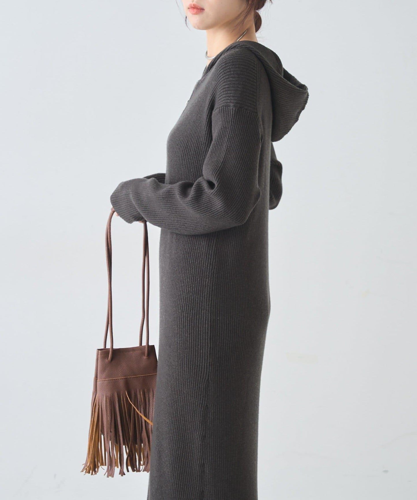 連帽拉鍊連衣裙