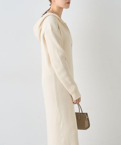 連帽拉鍊連衣裙