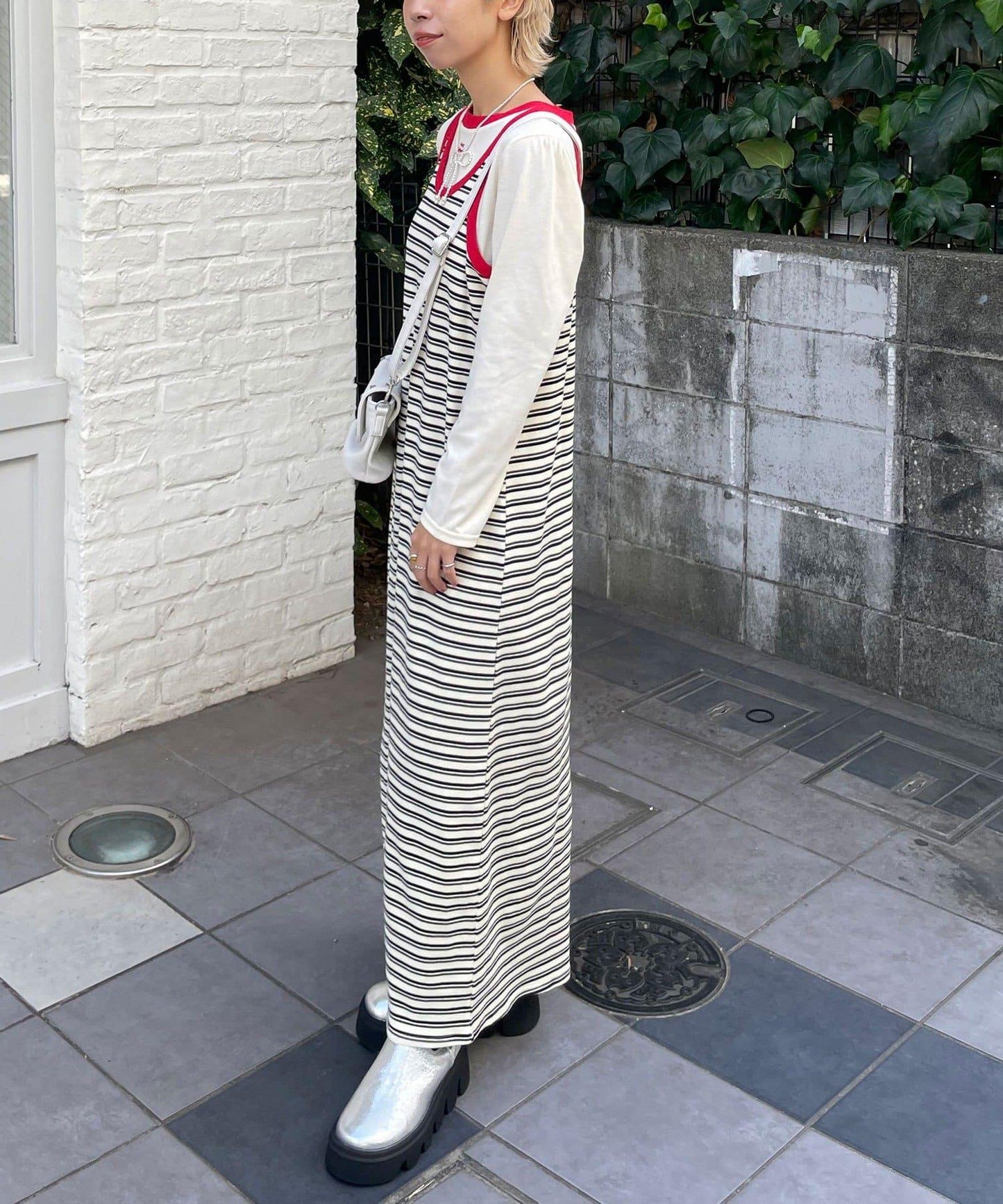 【Ciaopanic】帶內襯不對稱吊帶連衣裙