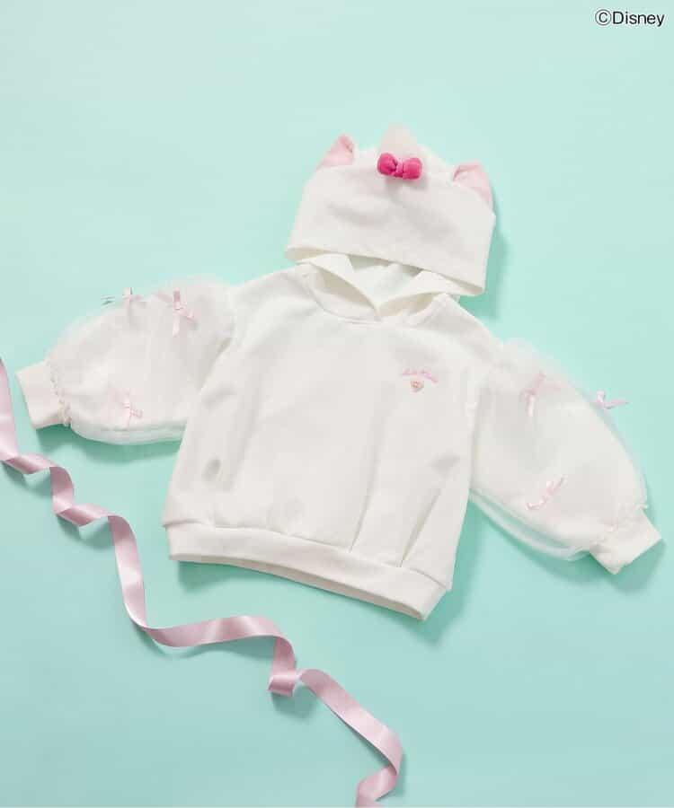 迪士尼 瑪麗貓蝴蝶結連帽衛衣