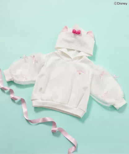 迪士尼 瑪麗貓蝴蝶結連帽衛衣