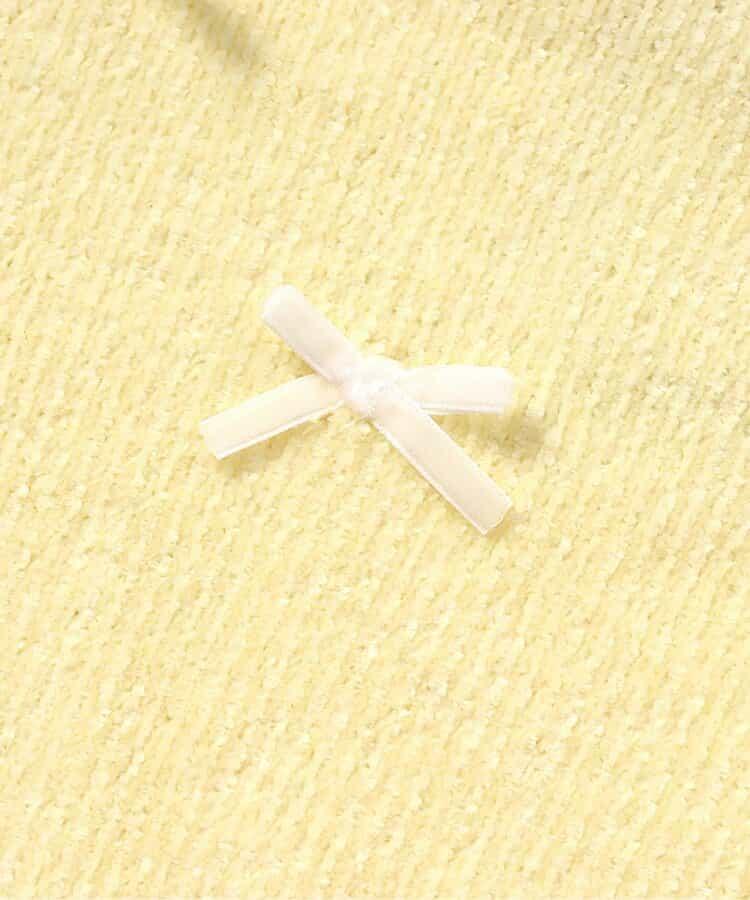 荷葉邊薄紗蝴蝶結針織衫