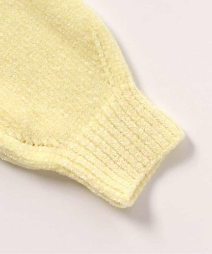 荷葉邊薄紗蝴蝶結針織衫