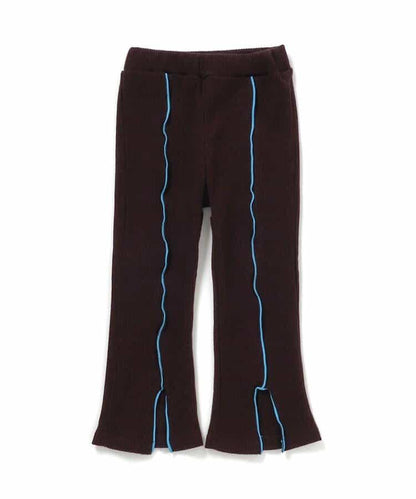 保暖荷葉邊喇叭打底褲 10分長度