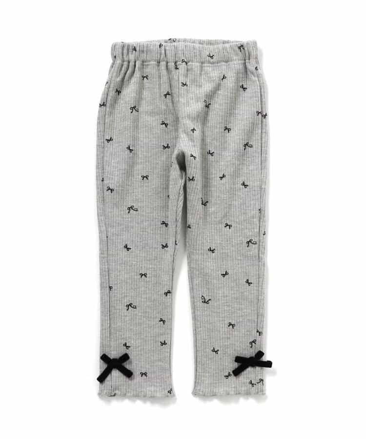 蝴蝶結內加絨羅紋打底褲/7days Style