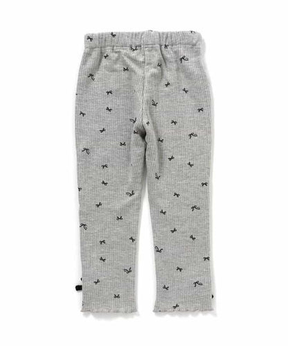 蝴蝶結內加絨羅紋打底褲/7days Style