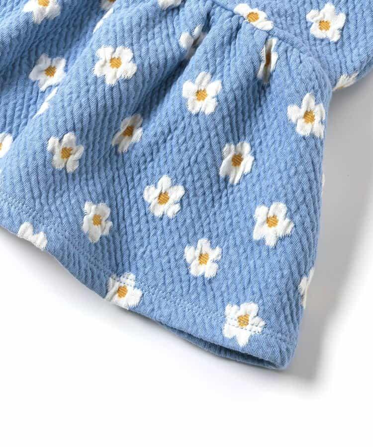 愛心花卉提花吊帶背心&荷葉邊短褲套裝 短款