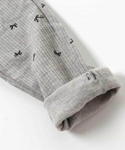 蝴蝶結內加絨羅紋打底褲/7days Style