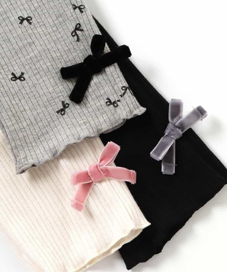 蝴蝶結內加絨羅紋打底褲/7days Style