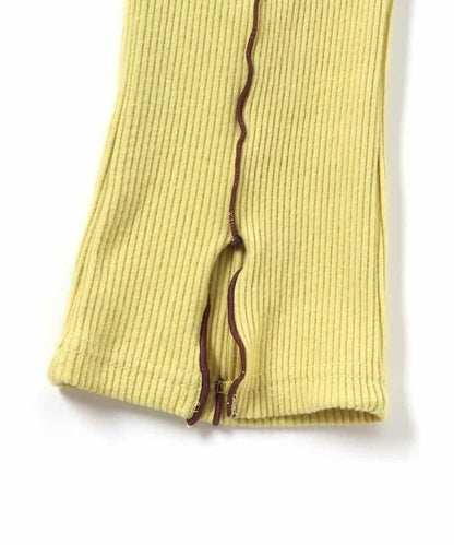 保暖荷葉邊喇叭打底褲 10分長度