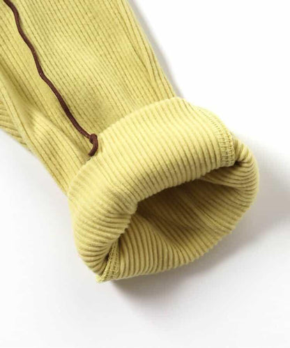 保暖荷葉邊喇叭打底褲 10分長度