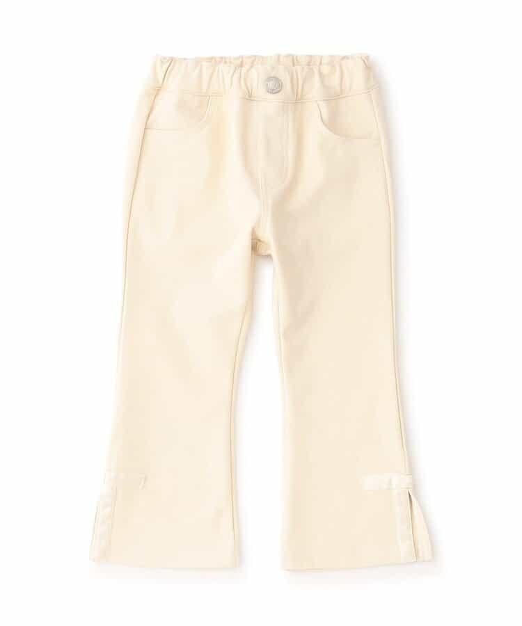 側邊蝴蝶結加絨喇叭褲 九分褲