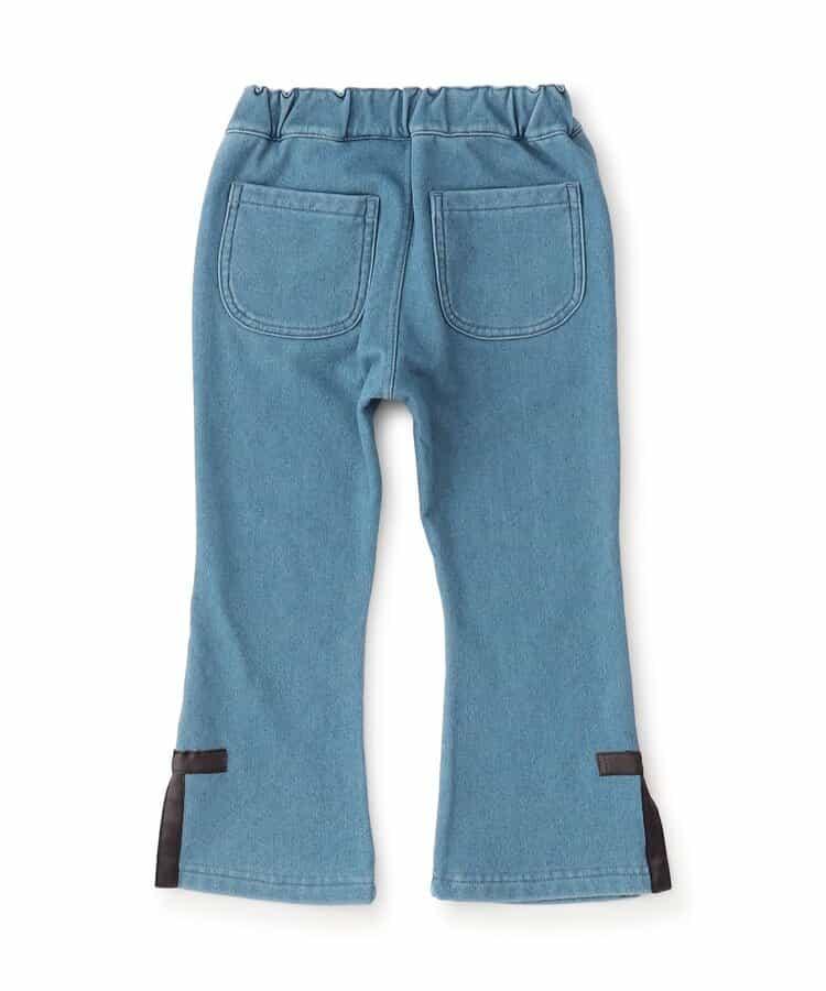 側邊蝴蝶結加絨喇叭褲 九分褲