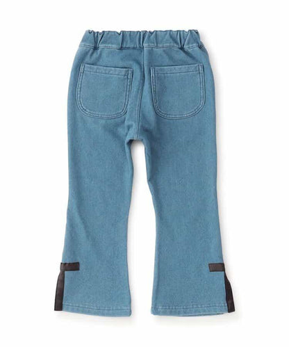 側邊蝴蝶結加絨喇叭褲 九分褲