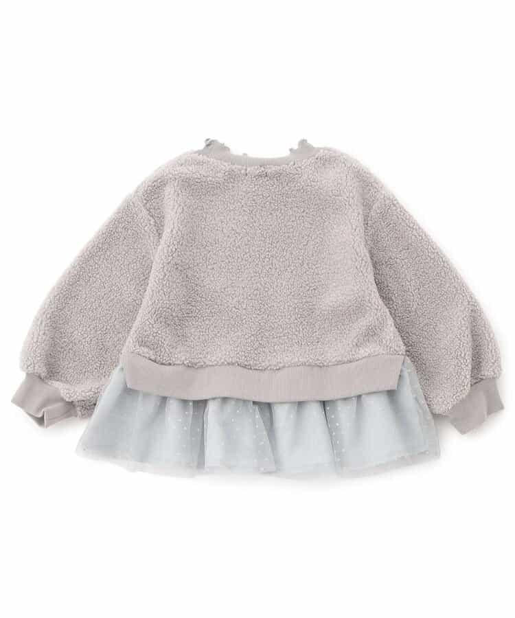 帶網紗刺繡絨面衛衣