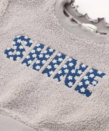 帶網紗刺繡絨面衛衣