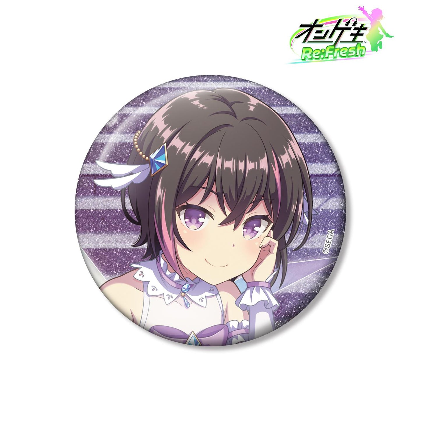 音擊 Re:Fresh_結城莉玖 第四版視覺 亮片75mm徽章