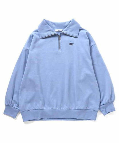 半拉鍊愛心寬鬆衛衣