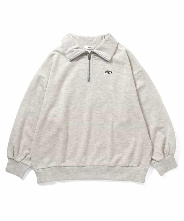 半拉鍊愛心寬鬆衛衣