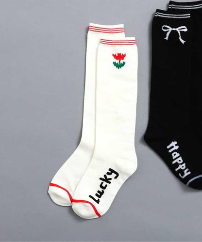 單點裝飾高筒襪