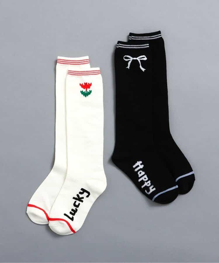 單點裝飾高筒襪