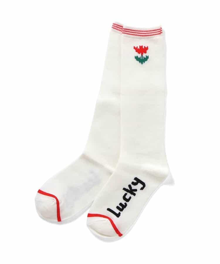 單點裝飾高筒襪