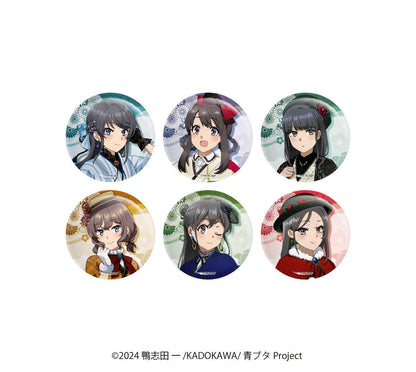 青春豬頭少年不會夢到聖誕老人 隨機繪製款徽章【BOX/6個裝】