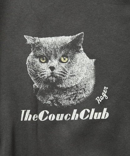 寬鬆版型前印花圓領衛衣 / CAT Portrait