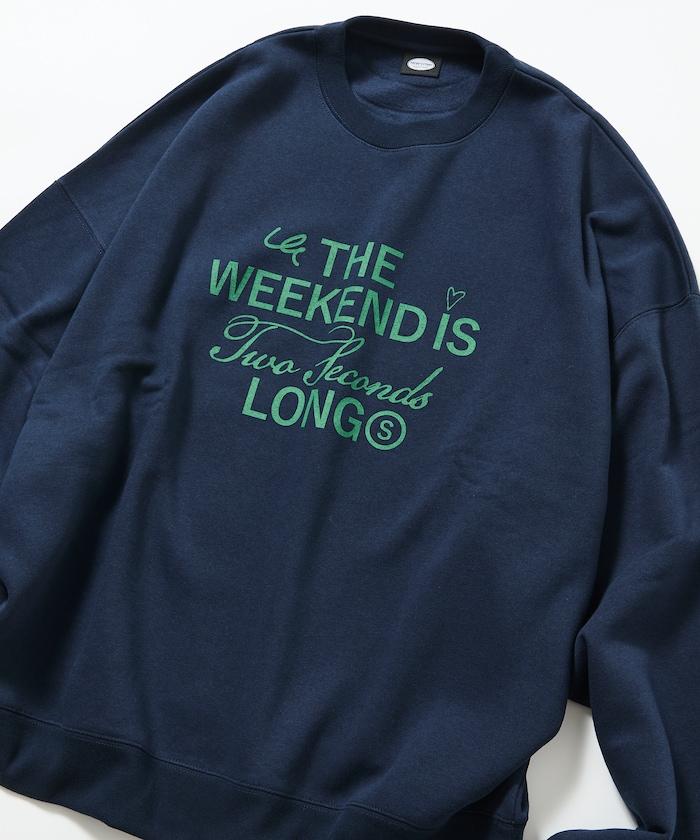 寬鬆版型前印花圓領衛衣 / THE WEEKEND