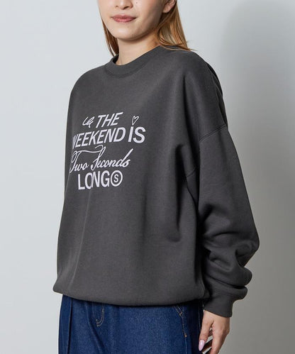 寬鬆版型前印花圓領衛衣 / THE WEEKEND