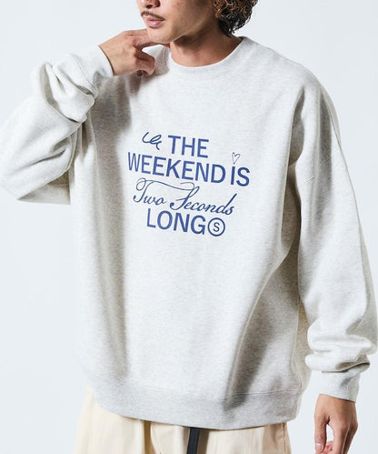 寬鬆版型前印花圓領衛衣 / THE WEEKEND