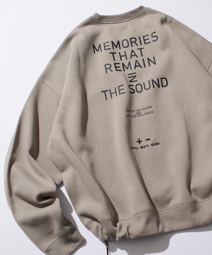 寬鬆版型 單點刺繡 後背印花 下襬抽繩 圓領衛衣