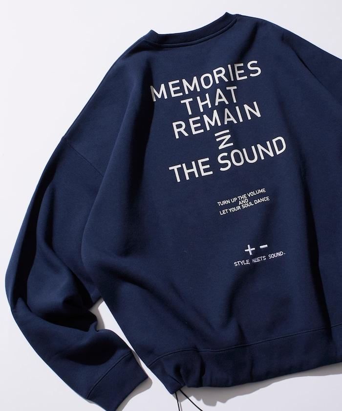 寬鬆版型 單點刺繡 後背印花 下襬抽繩 圓領衛衣