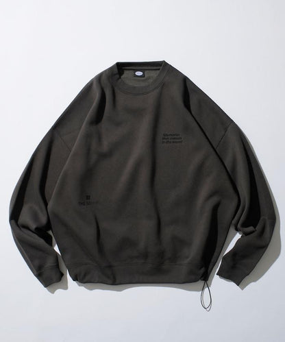 寬鬆版型 單點刺繡 後背印花 下襬抽繩 圓領衛衣