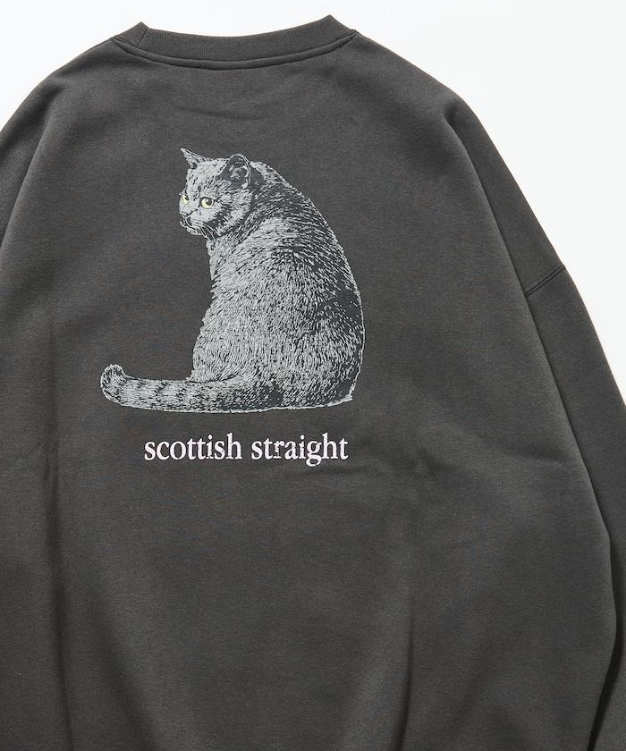 寬鬆版型背面印花圓領衛衣 / Look Back CAT