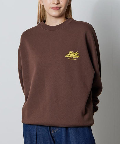 寬鬆版型背面印花圓領衛衣 / Uncle Burger