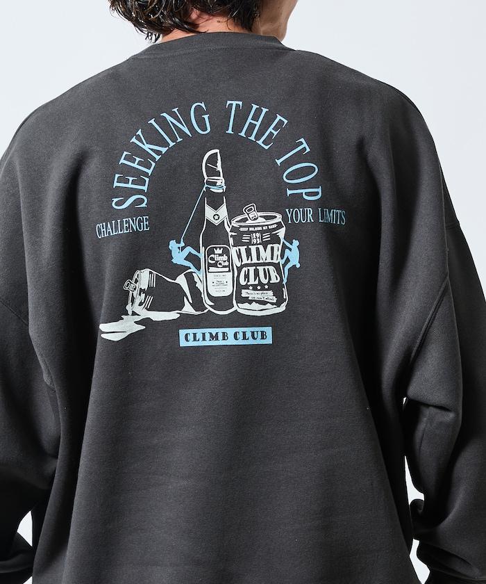 寬鬆版型背部印花圓領衛衣