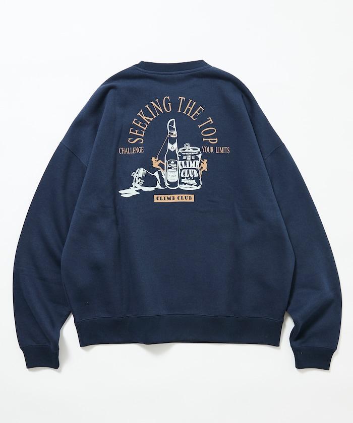 寬鬆版型背部印花圓領衛衣