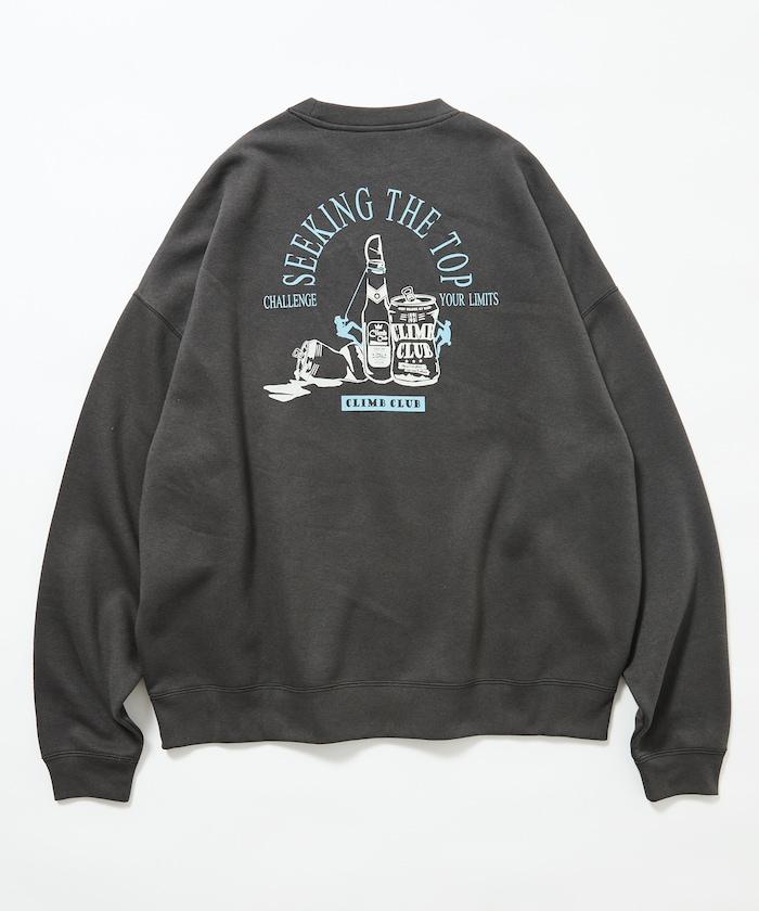 寬鬆版型背部印花圓領衛衣