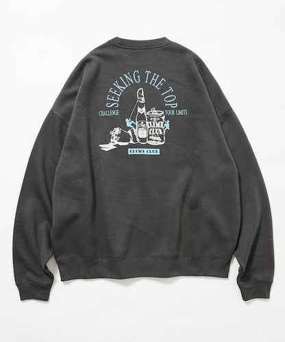 寬鬆版型背部印花圓領衛衣