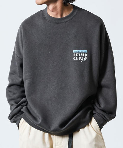 寬鬆版型背部印花圓領衛衣